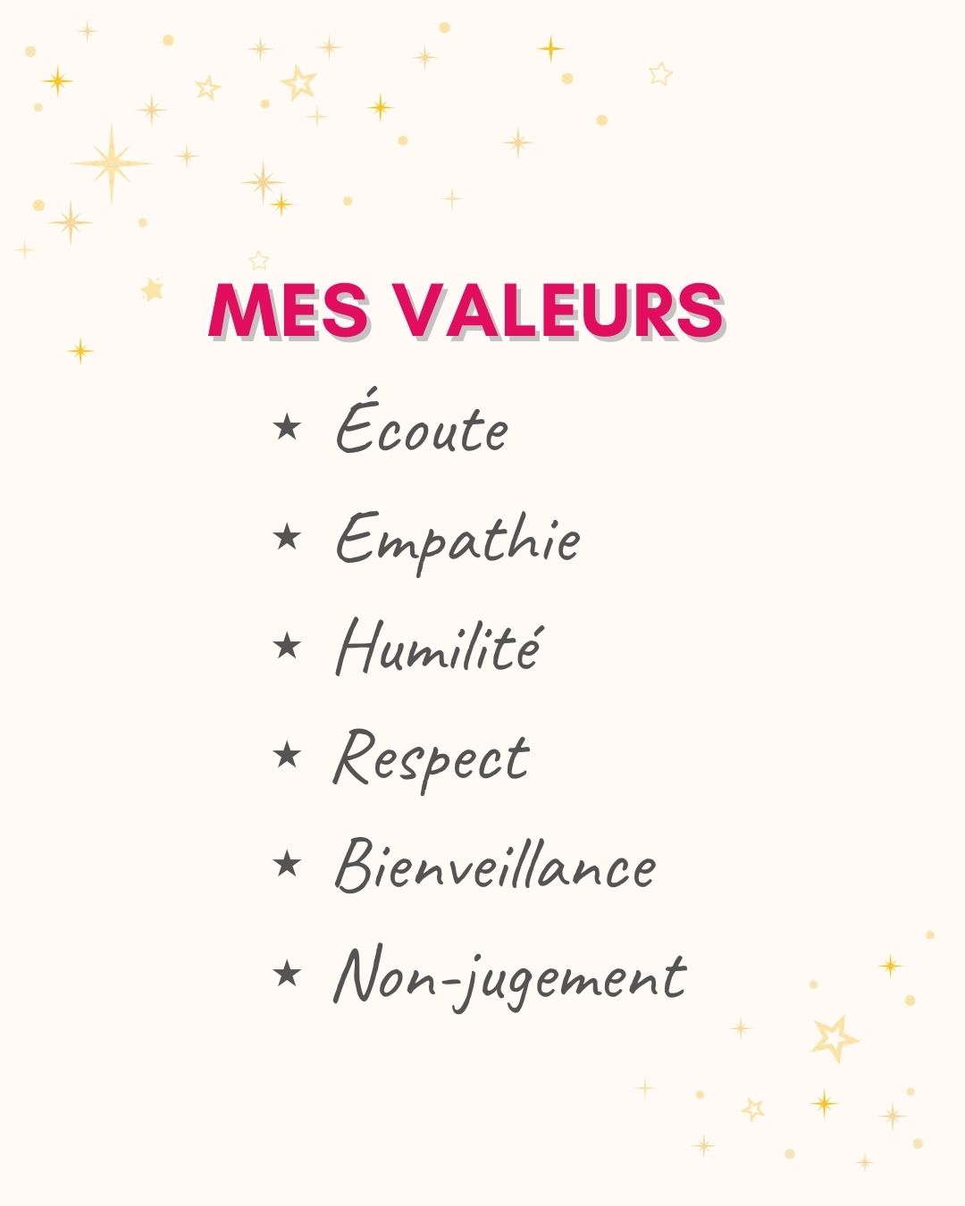 Mes valeurs Mes valeurs Marjorie Goubin